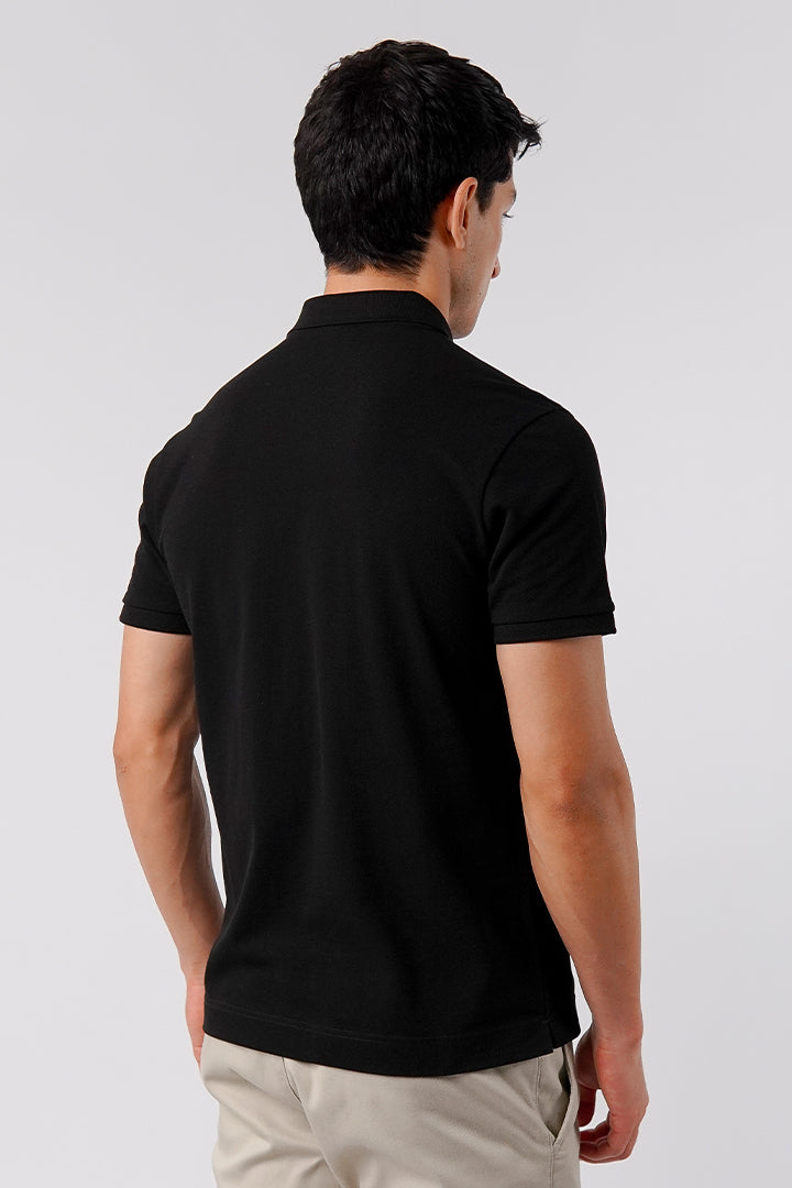 Regular Fit Polo Shirt - Black - Mendeez