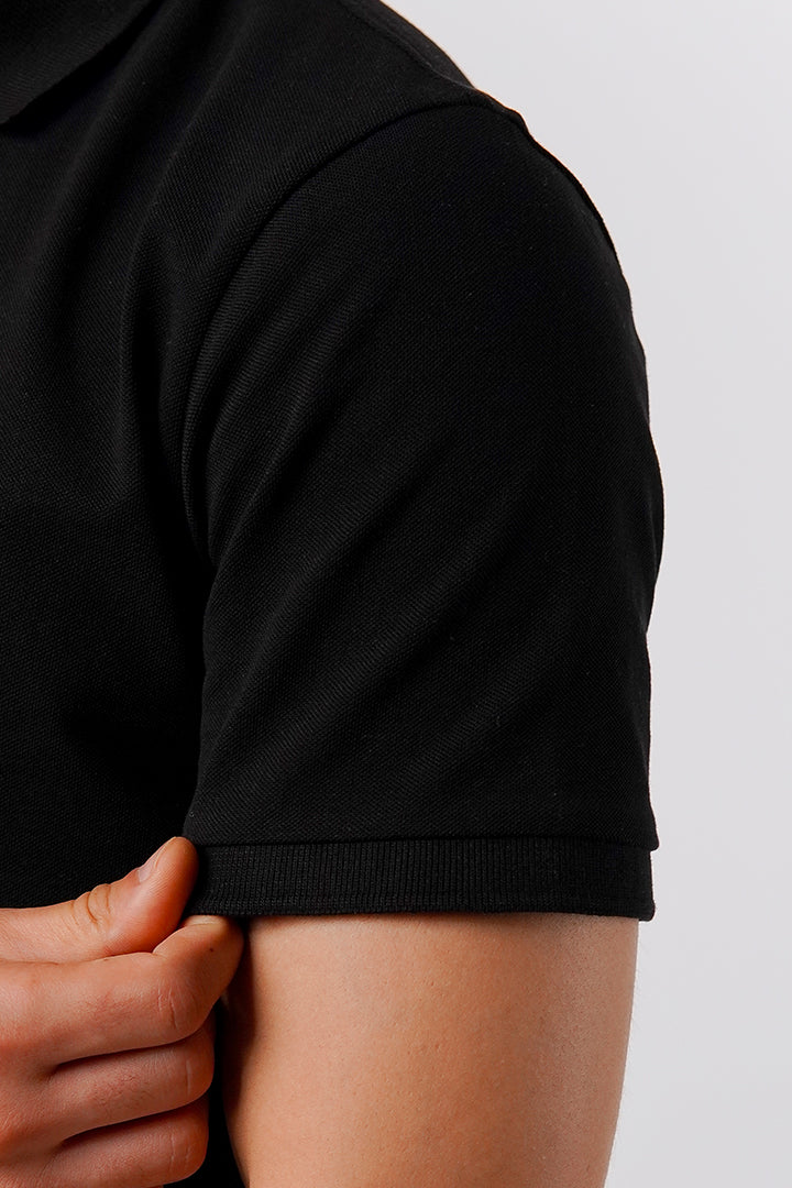 Regular Fit Polo Shirt - Black - Mendeez