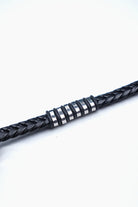 Textured Black Silver Ring Bracelet-3-MENDEEZ