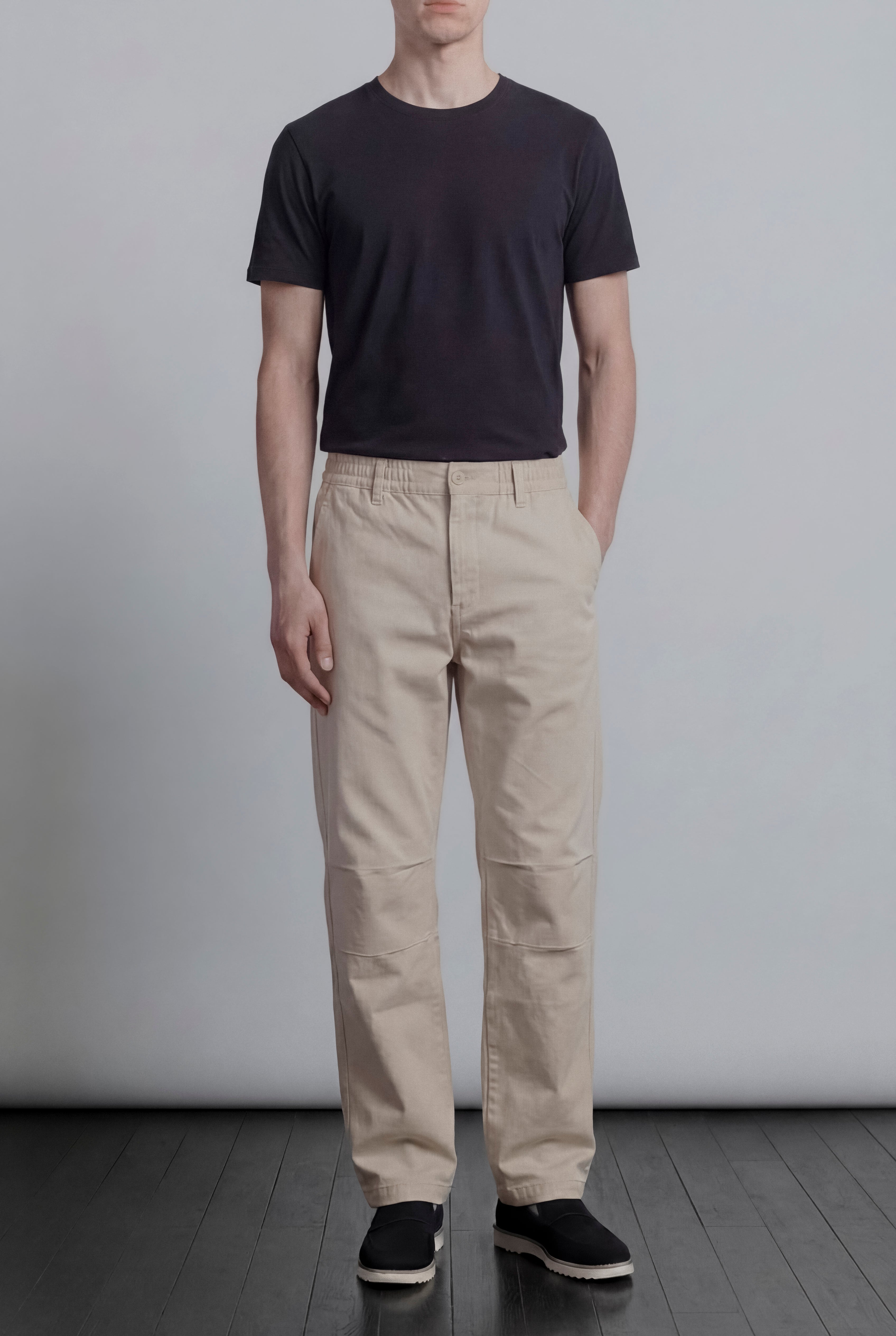 Pleated Pants - Cream - Mendeez