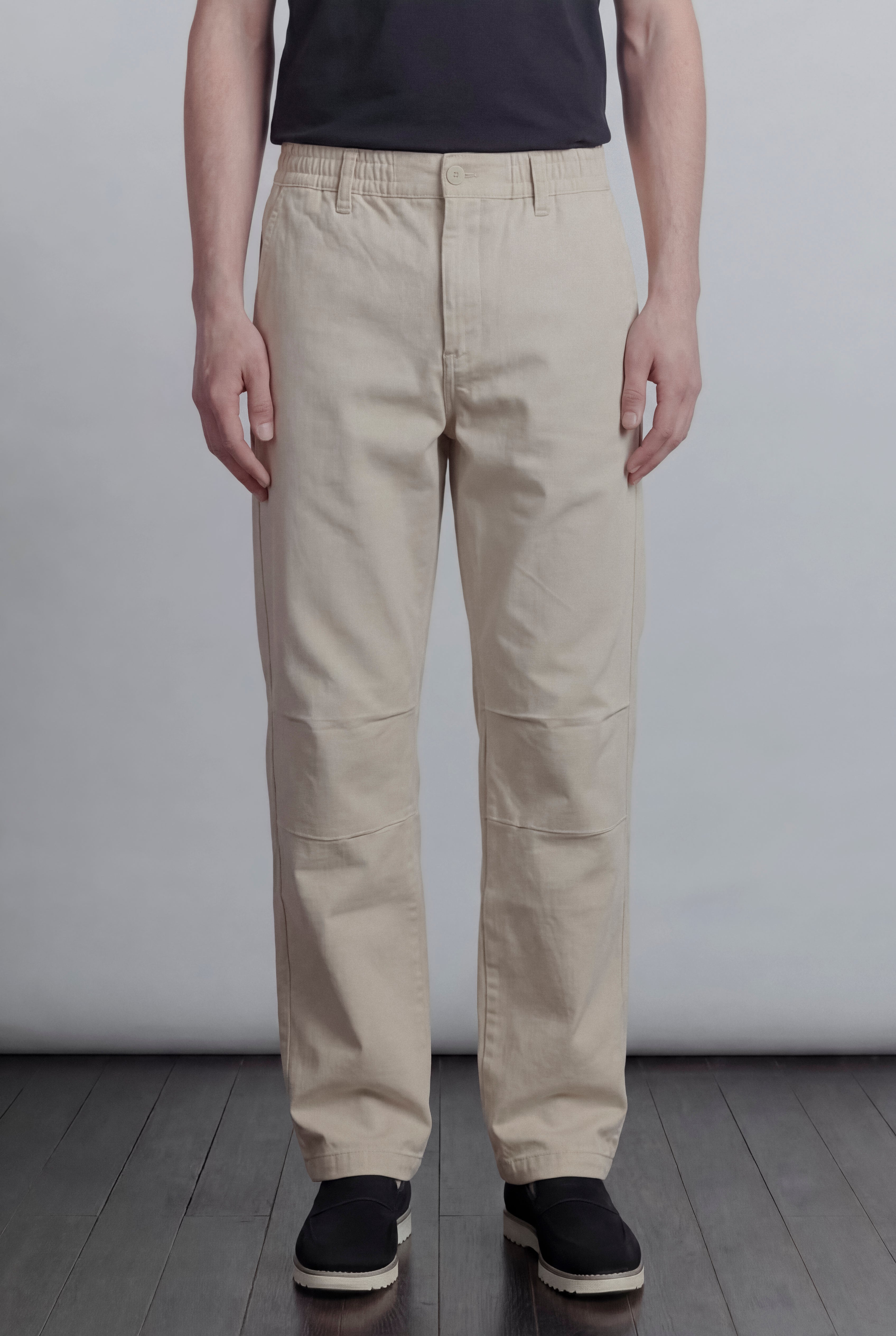 Pleated Pants - Cream - Mendeez