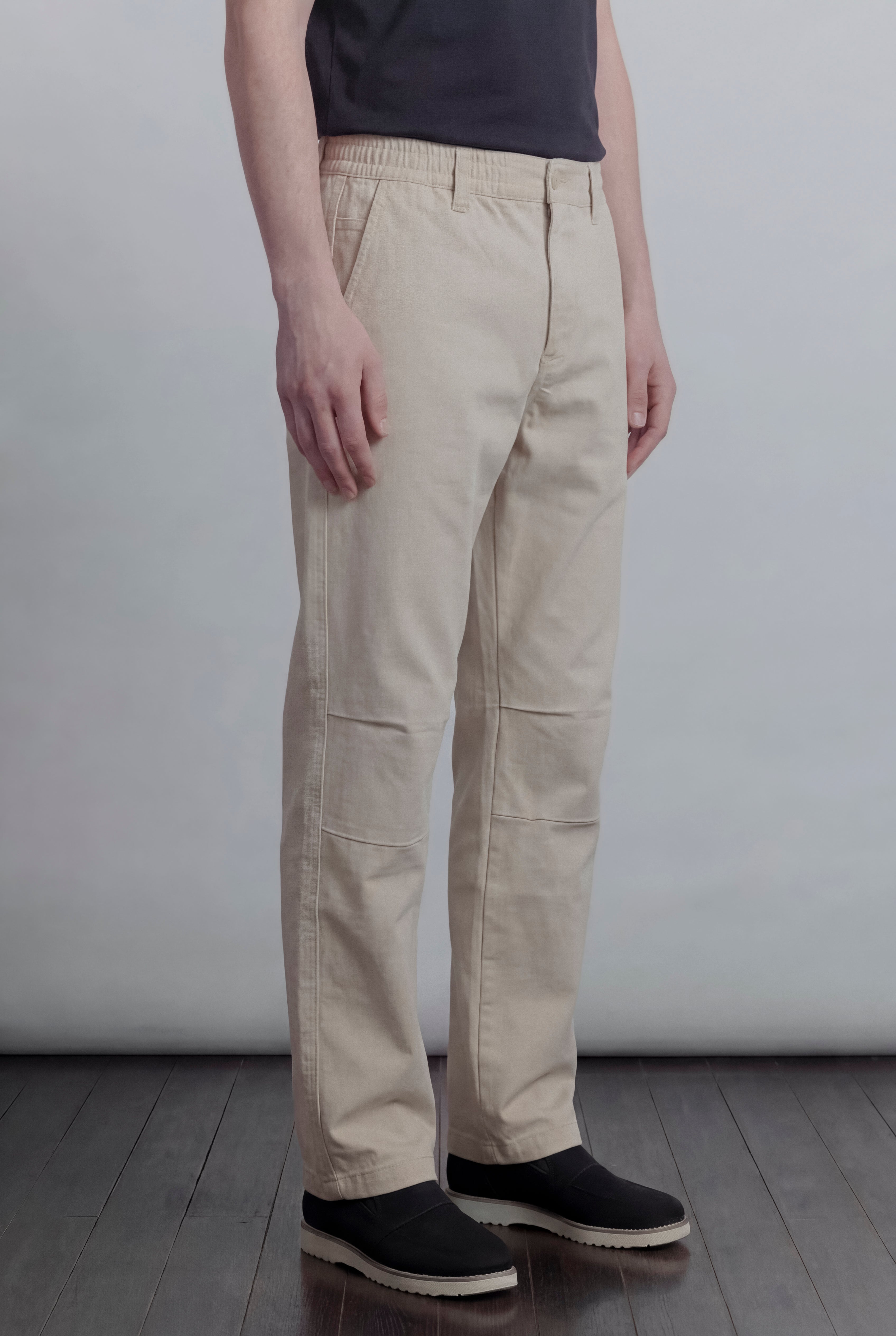 Pleated Pants - Cream - Mendeez