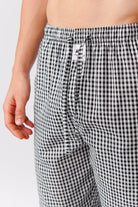 Check Woven Pajamas - Black & White - Mendeez