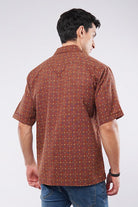 Polka Dots Cuban Shirt - Brown - Mendeez