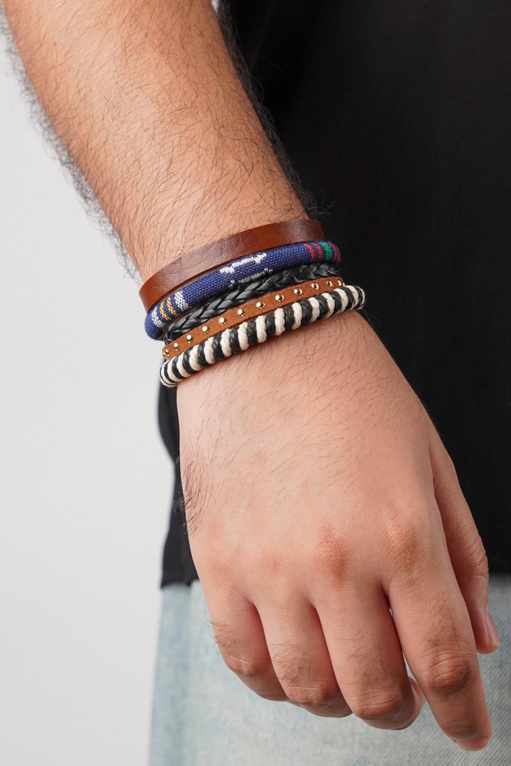 Adjustable Braided Bracelet - Multi - Mendeez