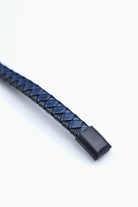 Navy Blue and Black Braided Bracelet - Mendeez