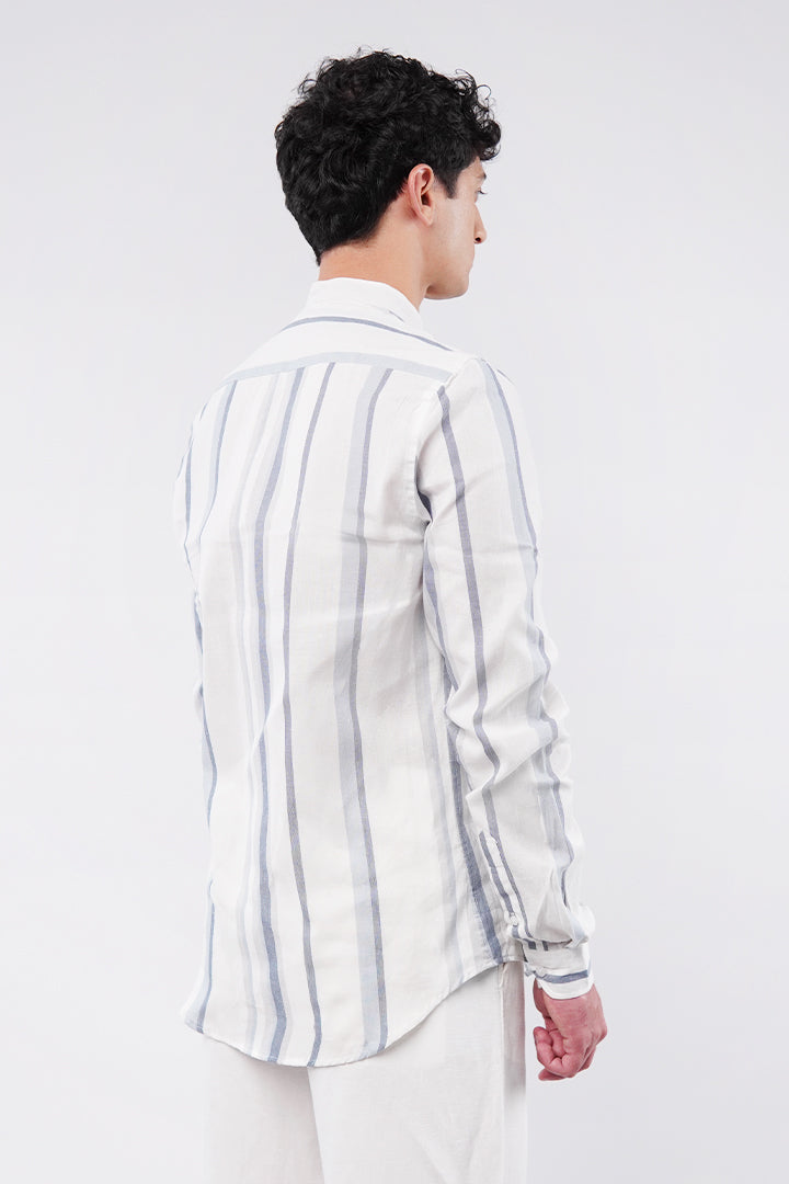 Striped Linen Shirt - Multicolor - Mendeez