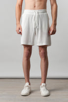 Textured Shorts - White - Mendeez