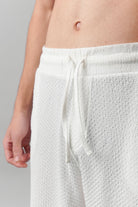 Textured Shorts - White - Mendeez