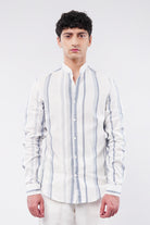 Striped Linen Shirt - Multicolor - Mendeez
