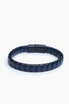 Navy Blue and Black Braided Bracelet - Mendeez