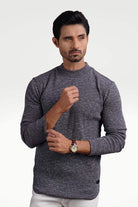 Charcoal Cascade Mock Neck Sweatshirt - Mendeez PK 