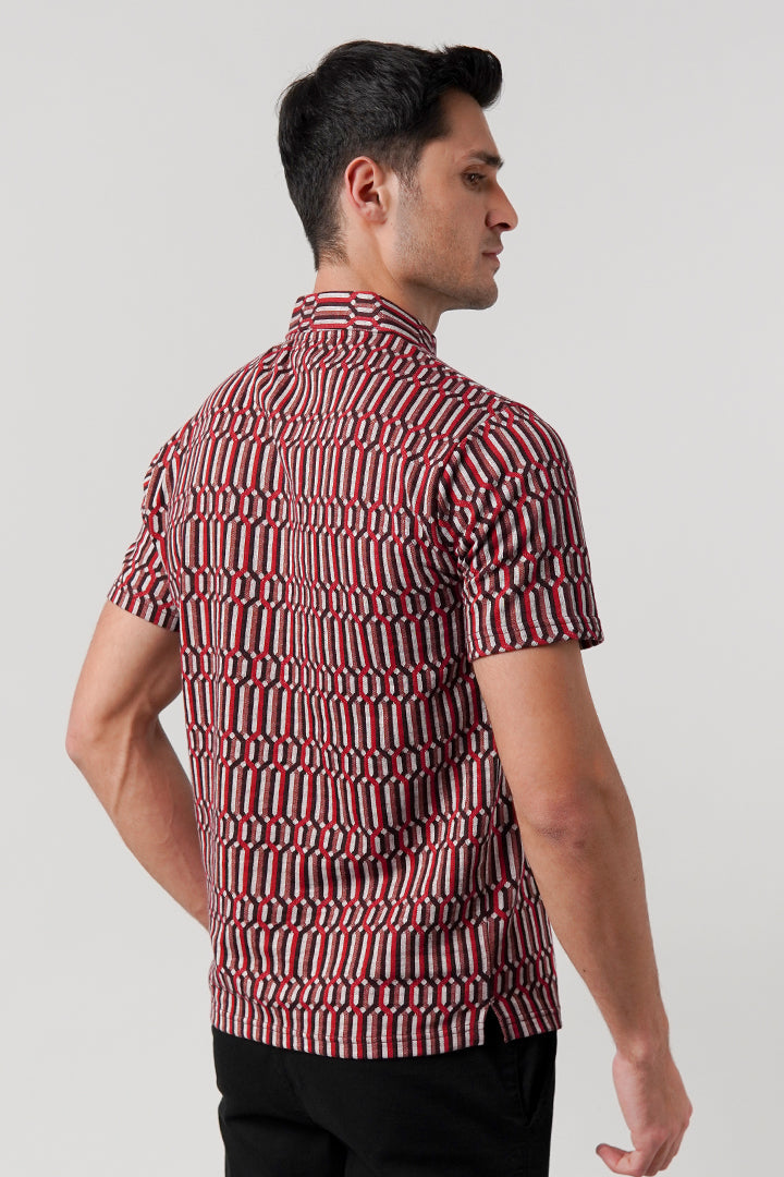 Jacquard Polo Shirt - Multicolor - Mendeez