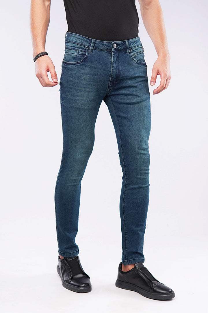 Faded Slim Fit Denim - Vintage Blue - Mendeez