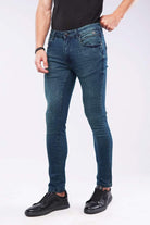 Faded Slim Fit Denim - Vintage Blue - Mendeez