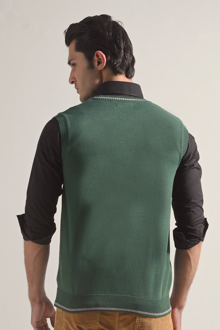 Sweater Vest - Green - Mendeez