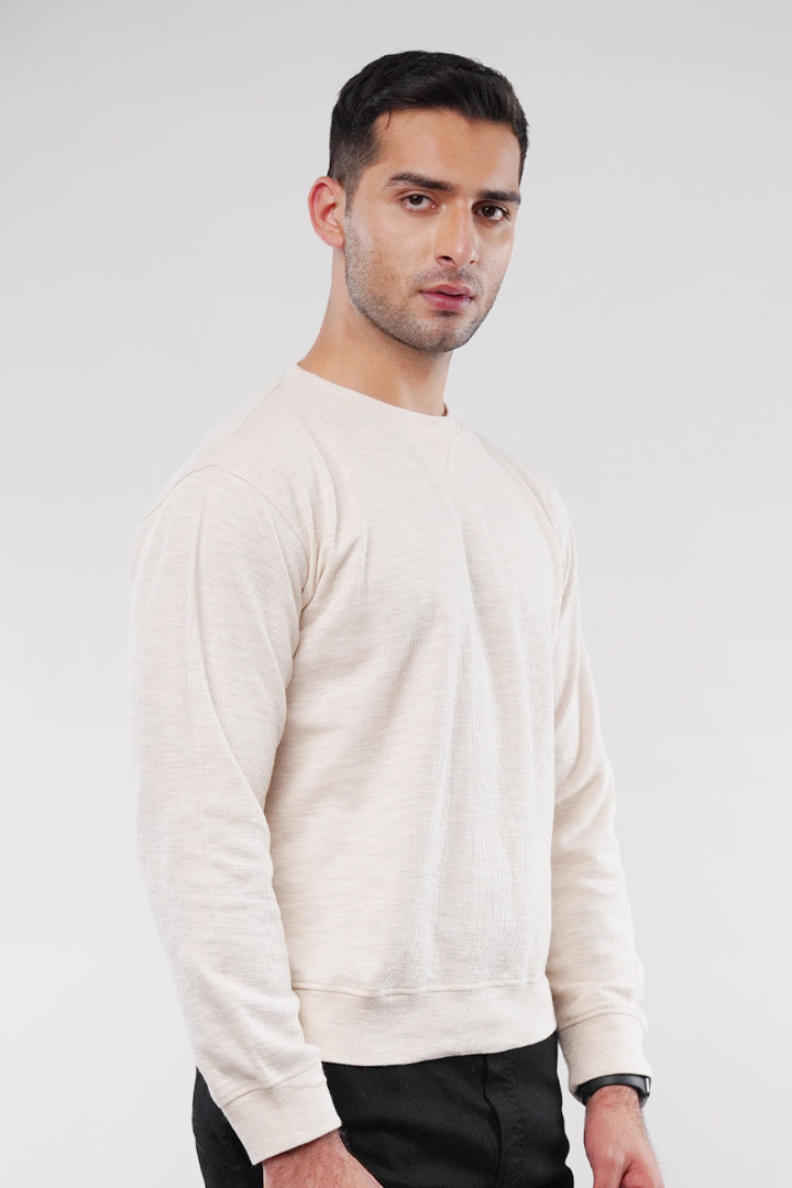 Thermal Sweatshirt - Cream - Mendeez
