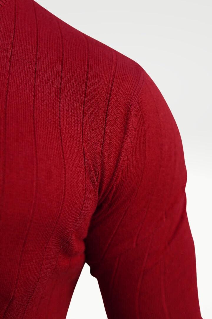 Scarlet Maroon Drop Needle Sweatshirt - Mendeez PK 