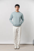 Side-Pocket Sweatshirt - Sage Green - Mendeez