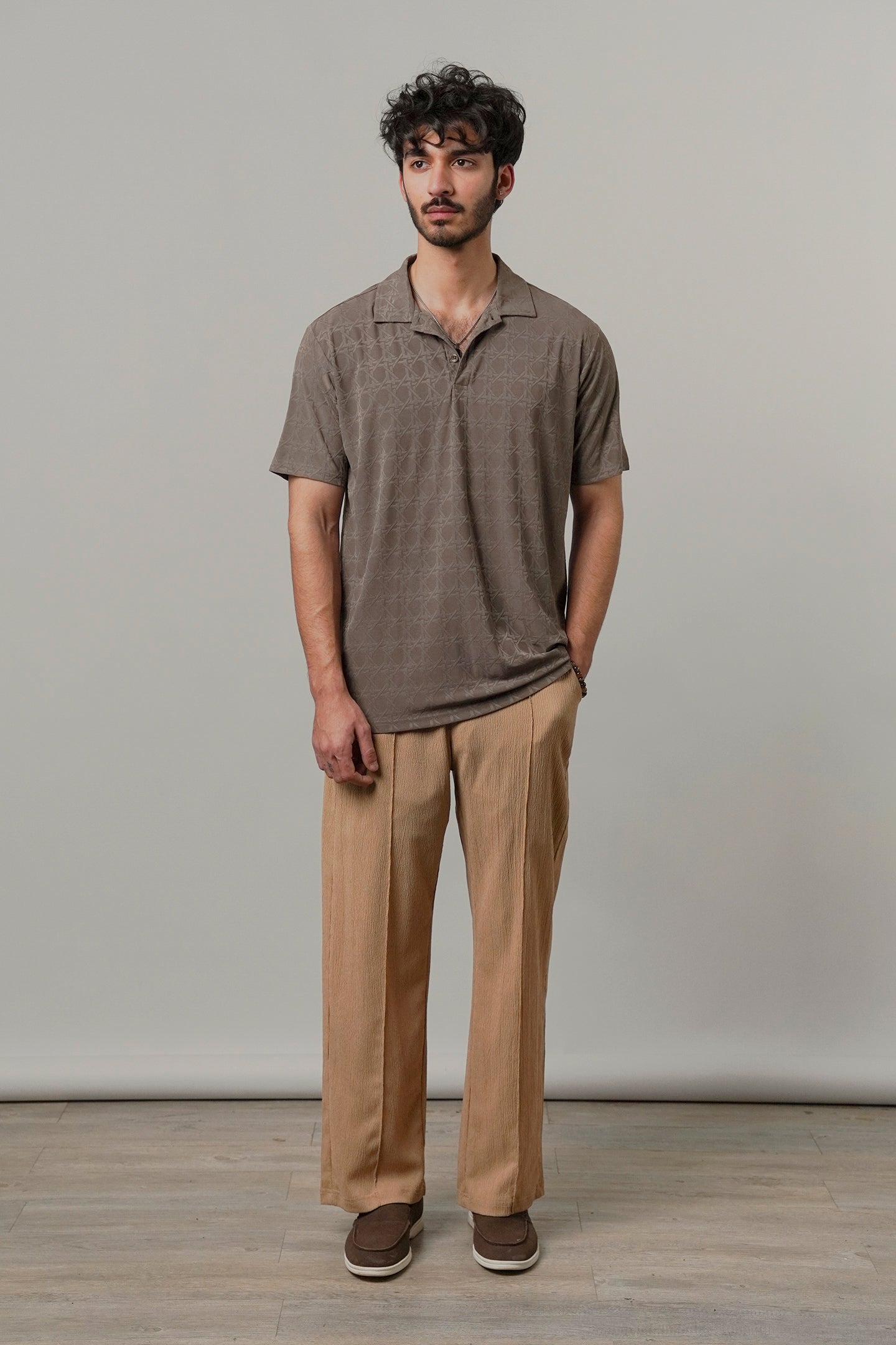 Sports Polo - Brownish Grey - Mendeez