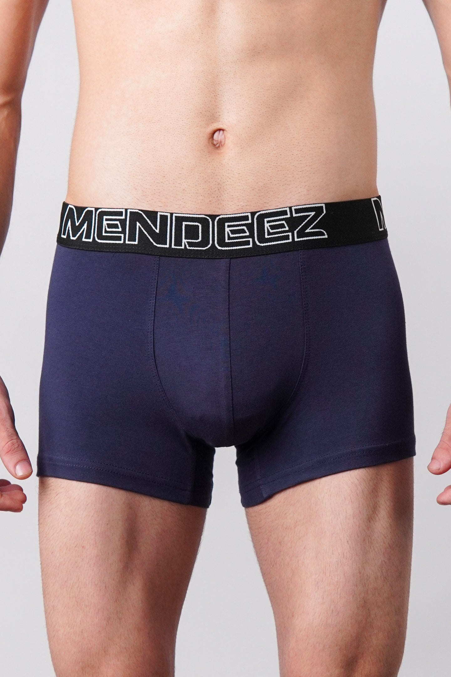 Boxer Trunks - Black, Navy Blue & Grey Pack Of 3 - Mendeez