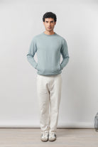 Side-Pocket Sweatshirt - Sage Green - Mendeez