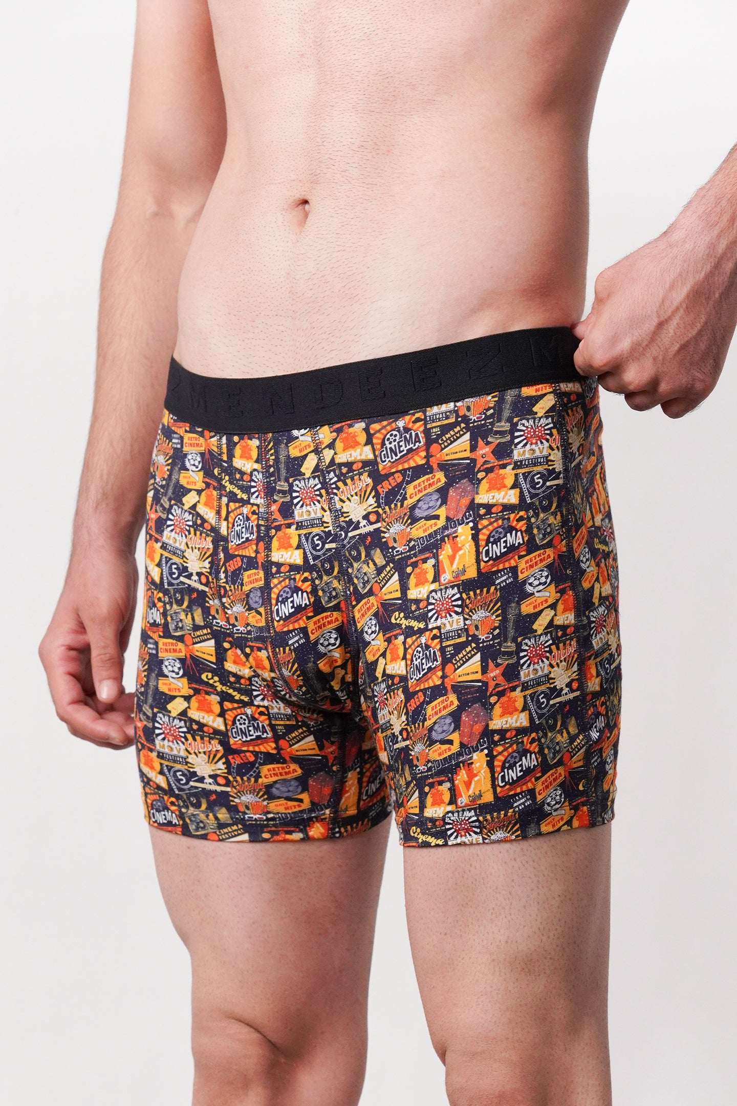 Printed All Day Boxers - Orange - Mendeez
