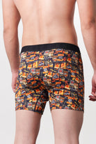 Printed All Day Boxers - Orange - Mendeez