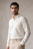 Linen Shirt - Off White - Mendeez