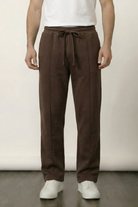 Pintex Jogger Pants - Chocolate - Mendeez