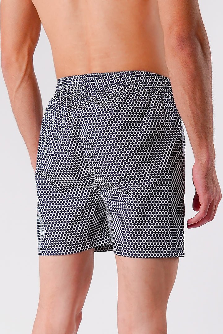 Mesh Woven Boxer Shorts - Black - Mendeez