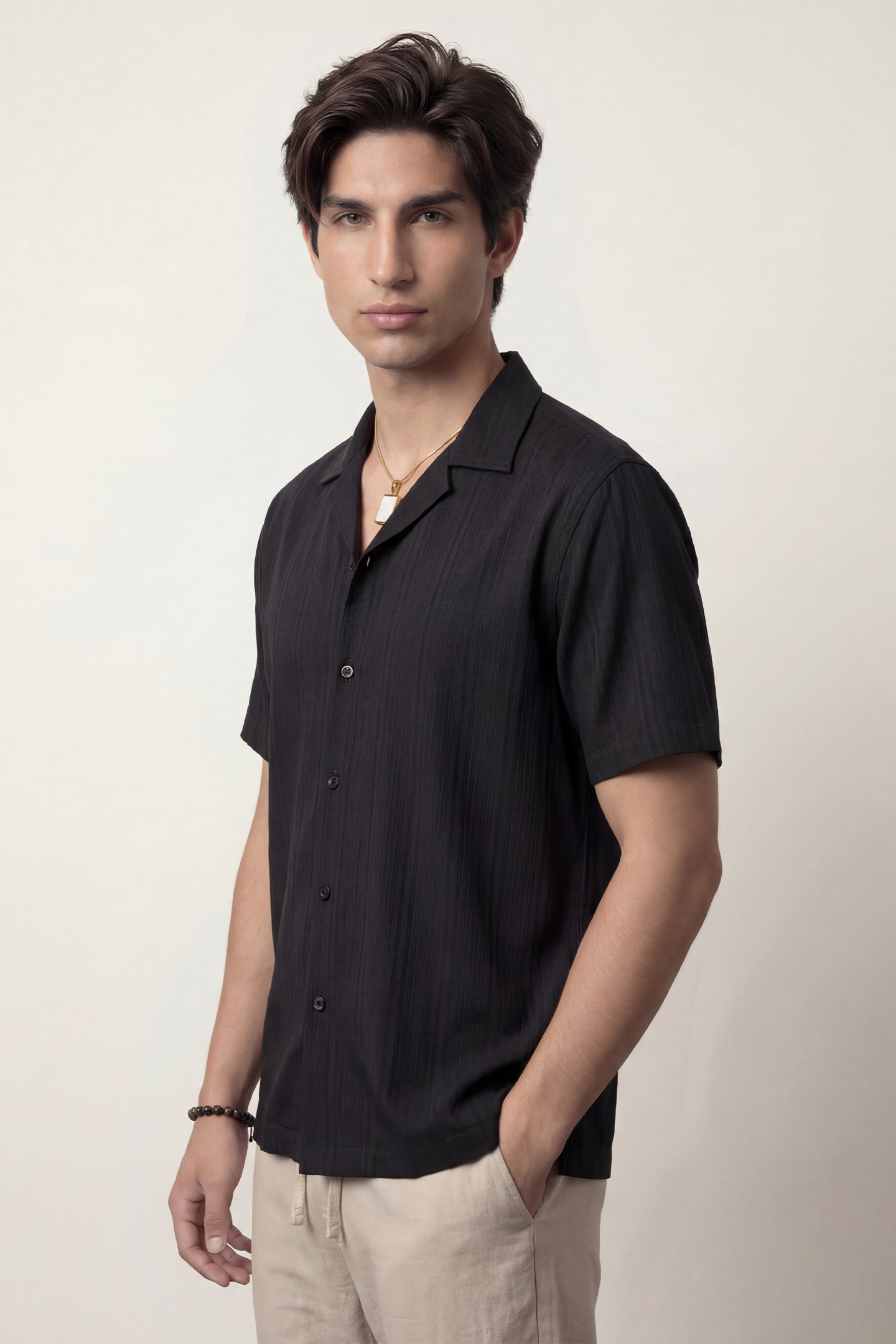 Cuban Shirt - Black - Mendeez