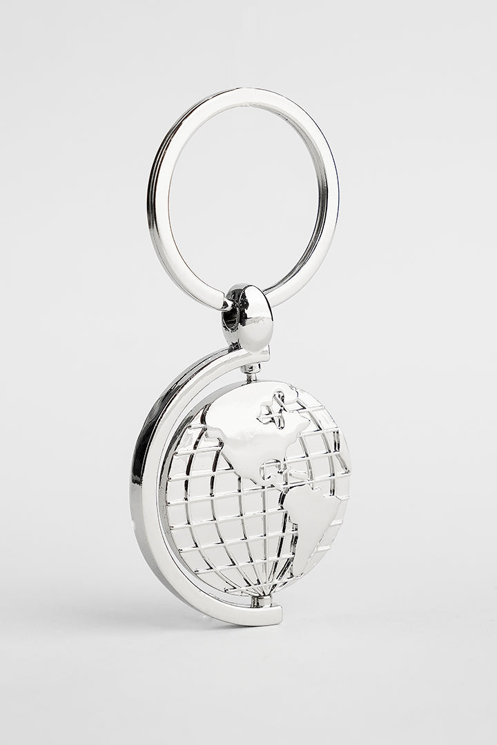 Globe Keychain - Silver - Mendeez