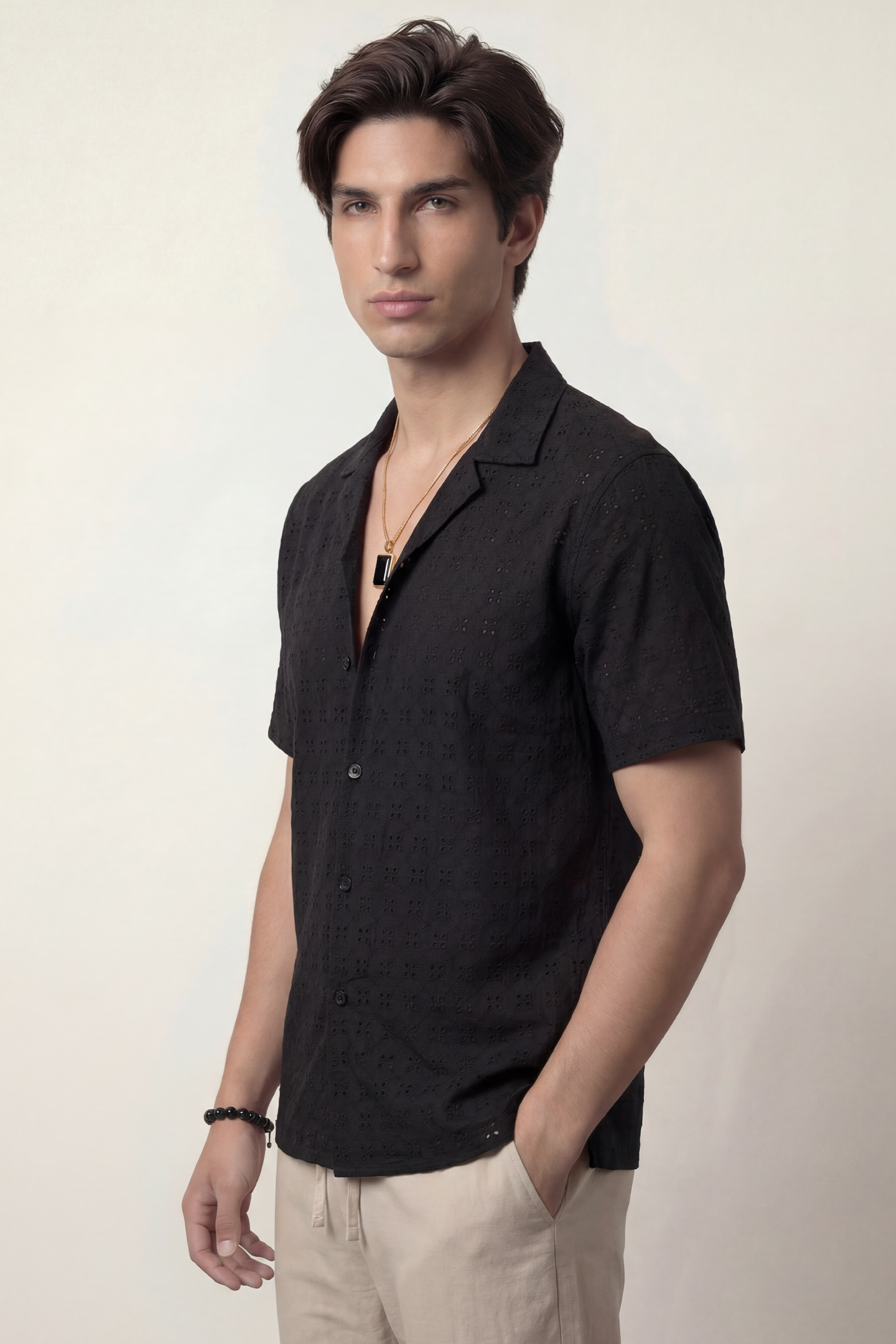 Cuban Shirt - Black - Mendeez