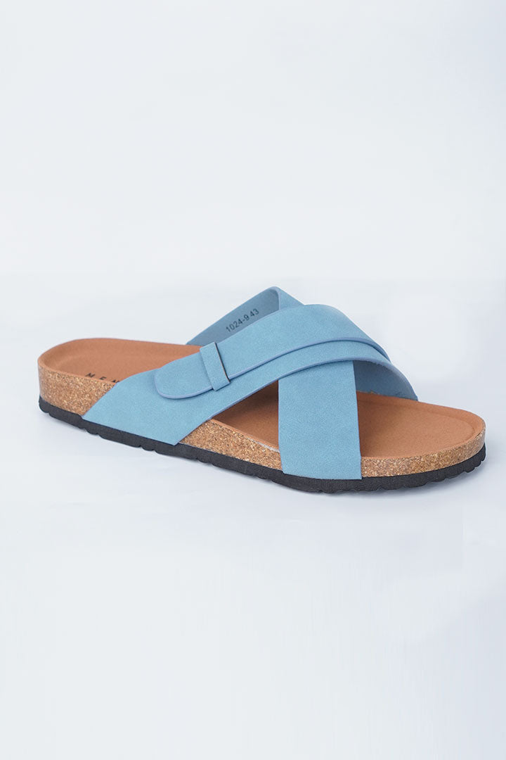 Cross-Strap Slides - Sky Blue - Mendeez