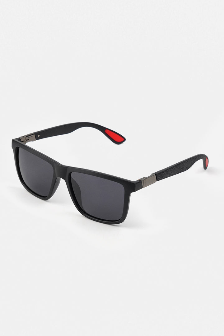 Square Wayfarer Sunglasses - Black - Mendeez