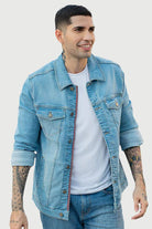 Powder Blue Denim Jacket - Mendeez PK 