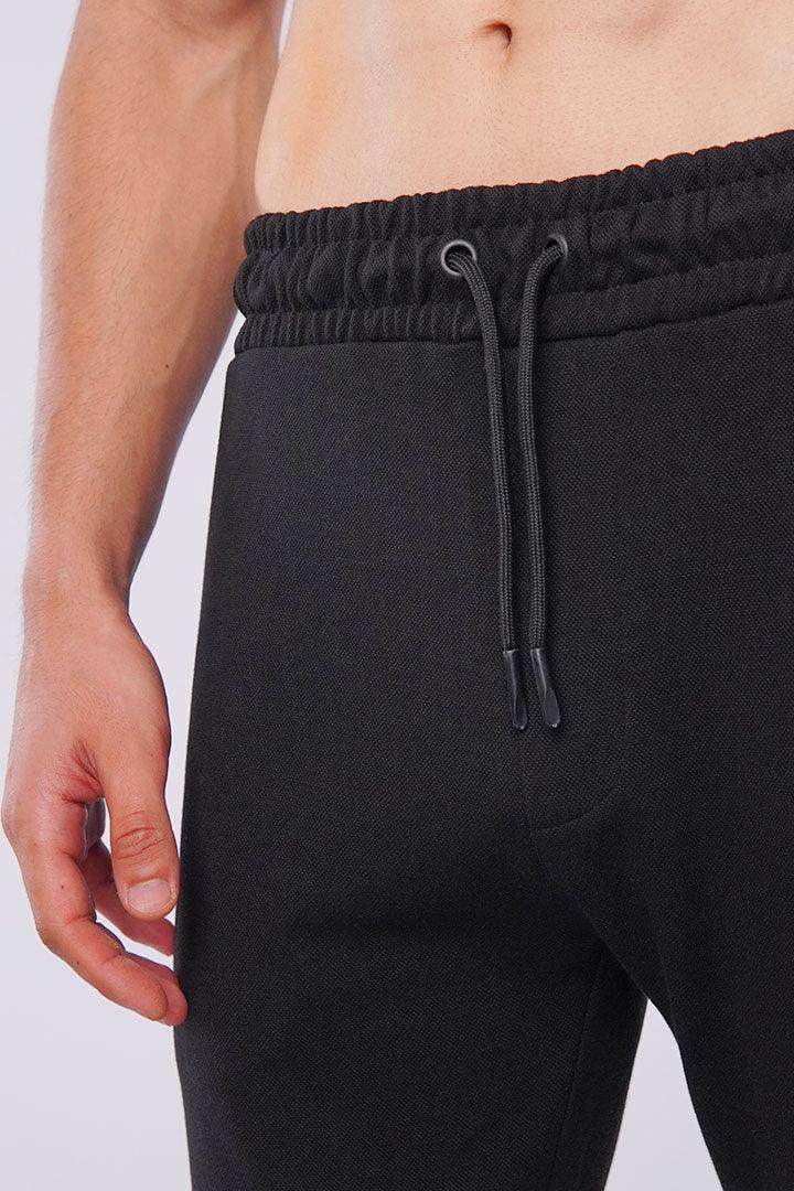 Tapered Terry Pants - Black - Mendeez