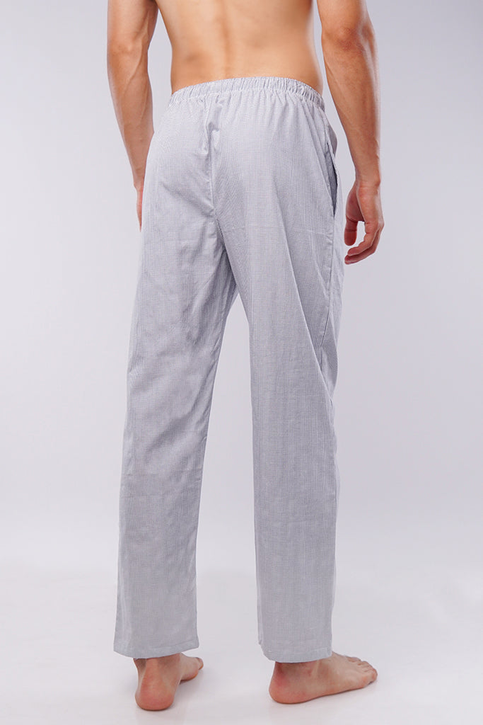 Houndstooth Woven Pajamas - Grey - Mendeez
