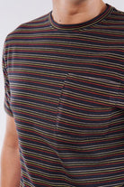 Striped Pocket T-Shirt - Black - Mendeez