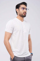 Lacey White Henley T-shirt - Mendeez PK 