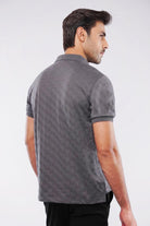 Jacquard Polo Shirt - Grey - Mendeez