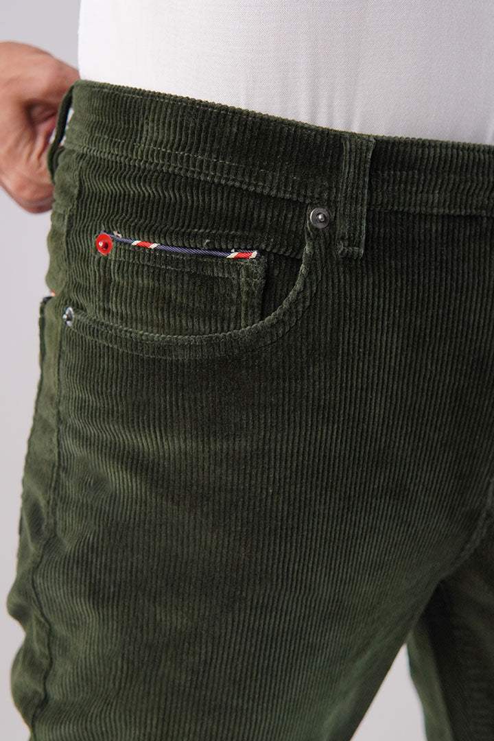 Forest Green Corduroy Pants - Mendeez PK 