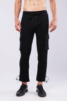 Terry Cargo Joggers - Black - Mendeez