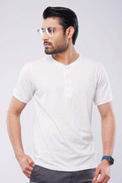 Lacey White Henley T-shirt - Mendeez PK 