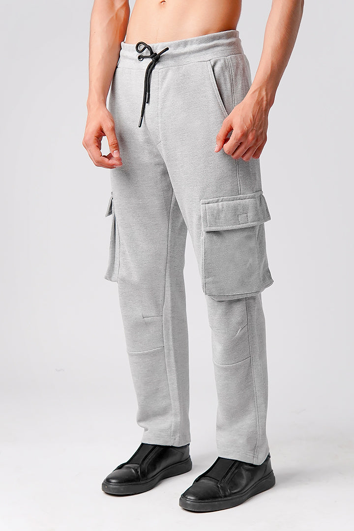 Knit Cargo Trouser - Heather Grey - Mendeez
