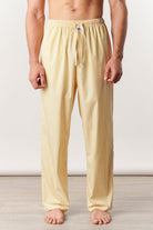 Striped Woven Pajamas - Yellow & White - Mendeez