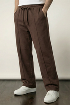Pintex Jogger Pants - Chocolate - Mendeez
