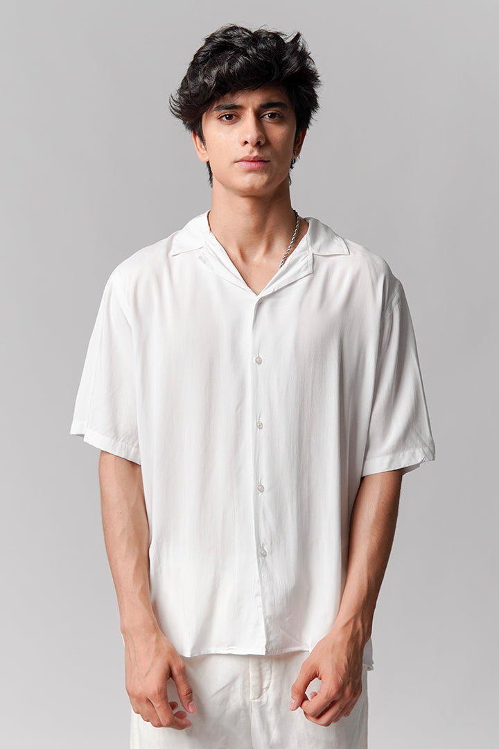 Linen Cuban Shirt - White - Mendeez