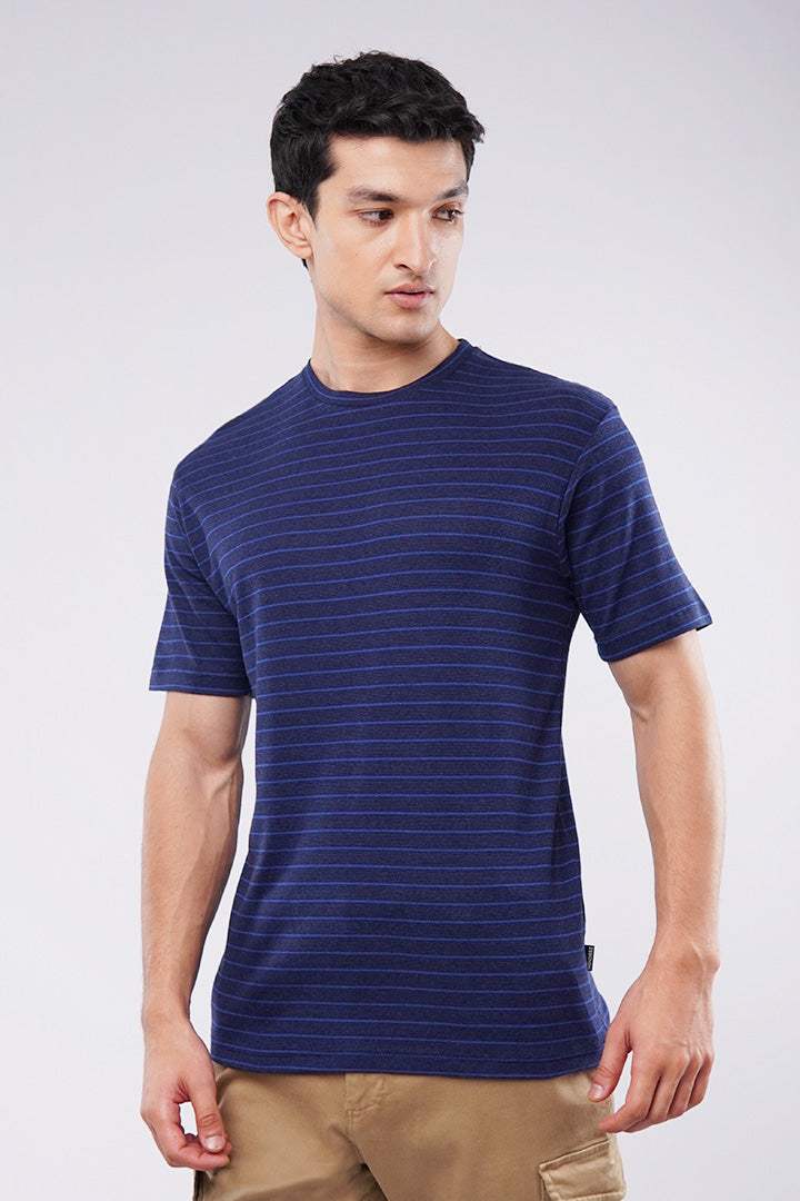 Striped T-Shirt - Blue - Mendeez